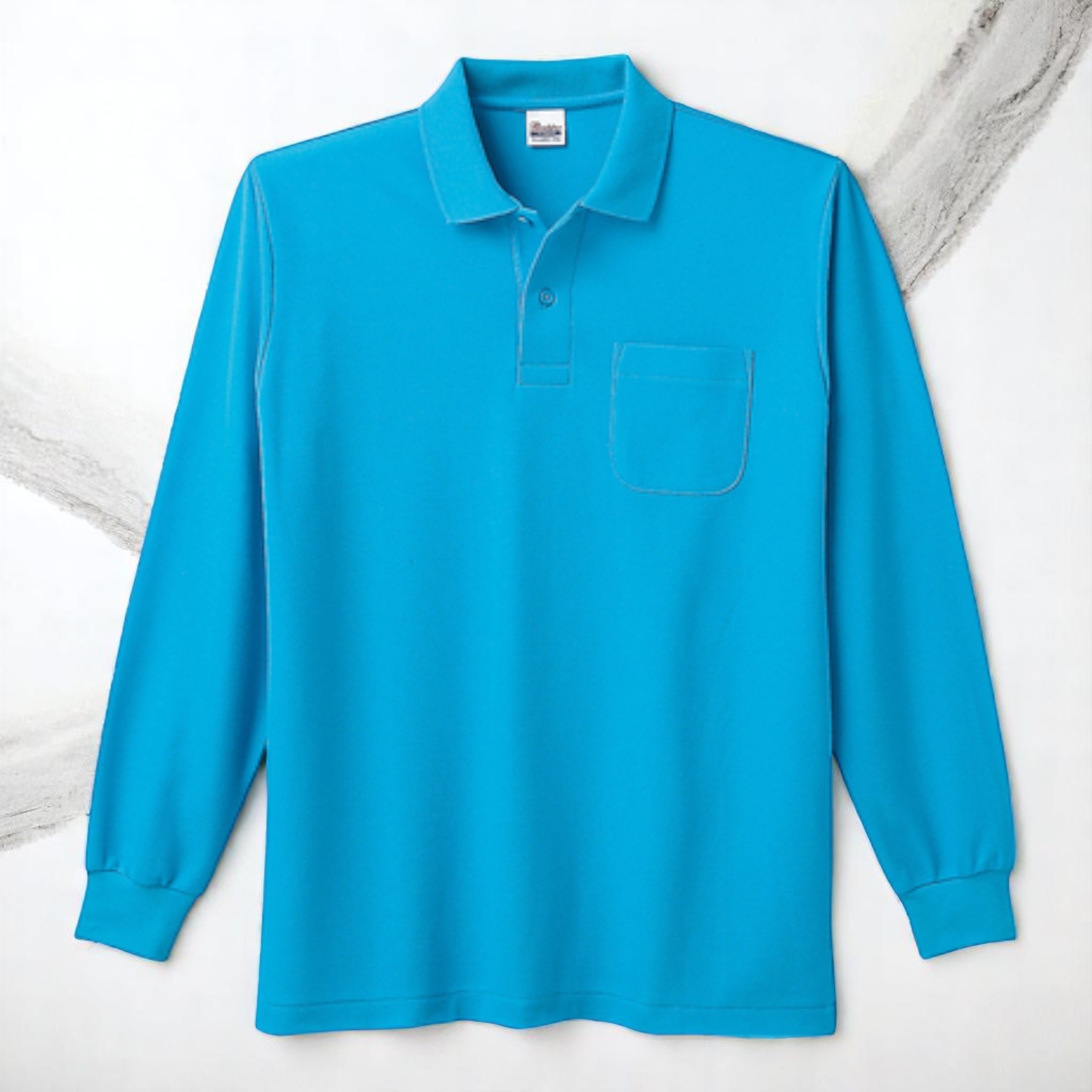 5.8オンスT/C長袖ポロシャツ（ポケット付）