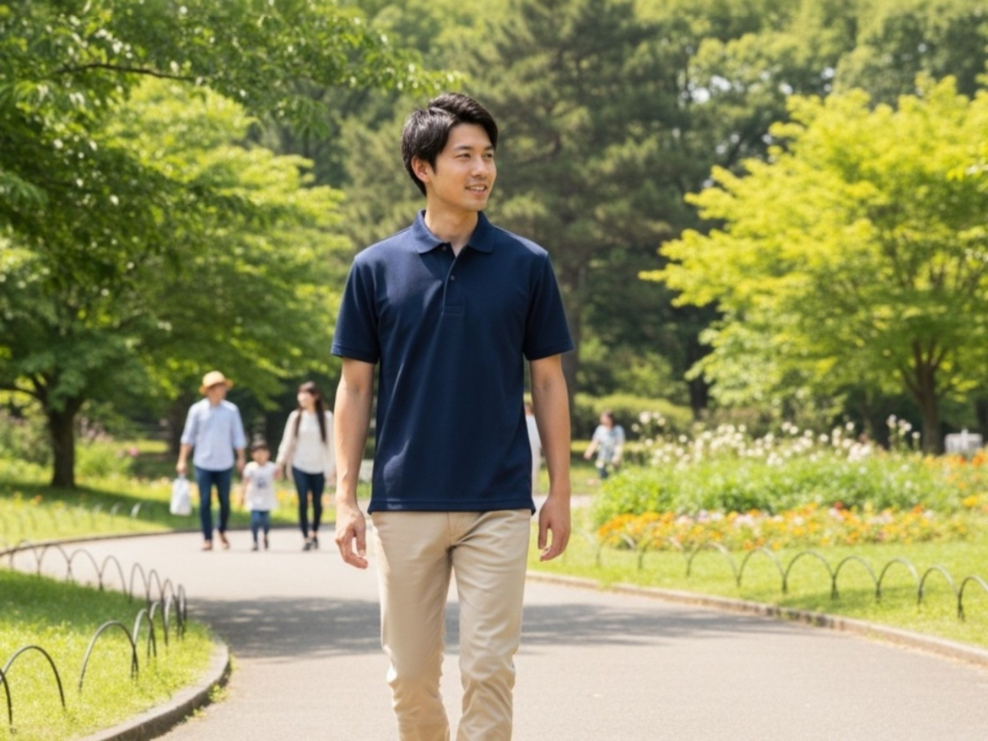 4.9オンスカジュアルポロシャツ（着用例）