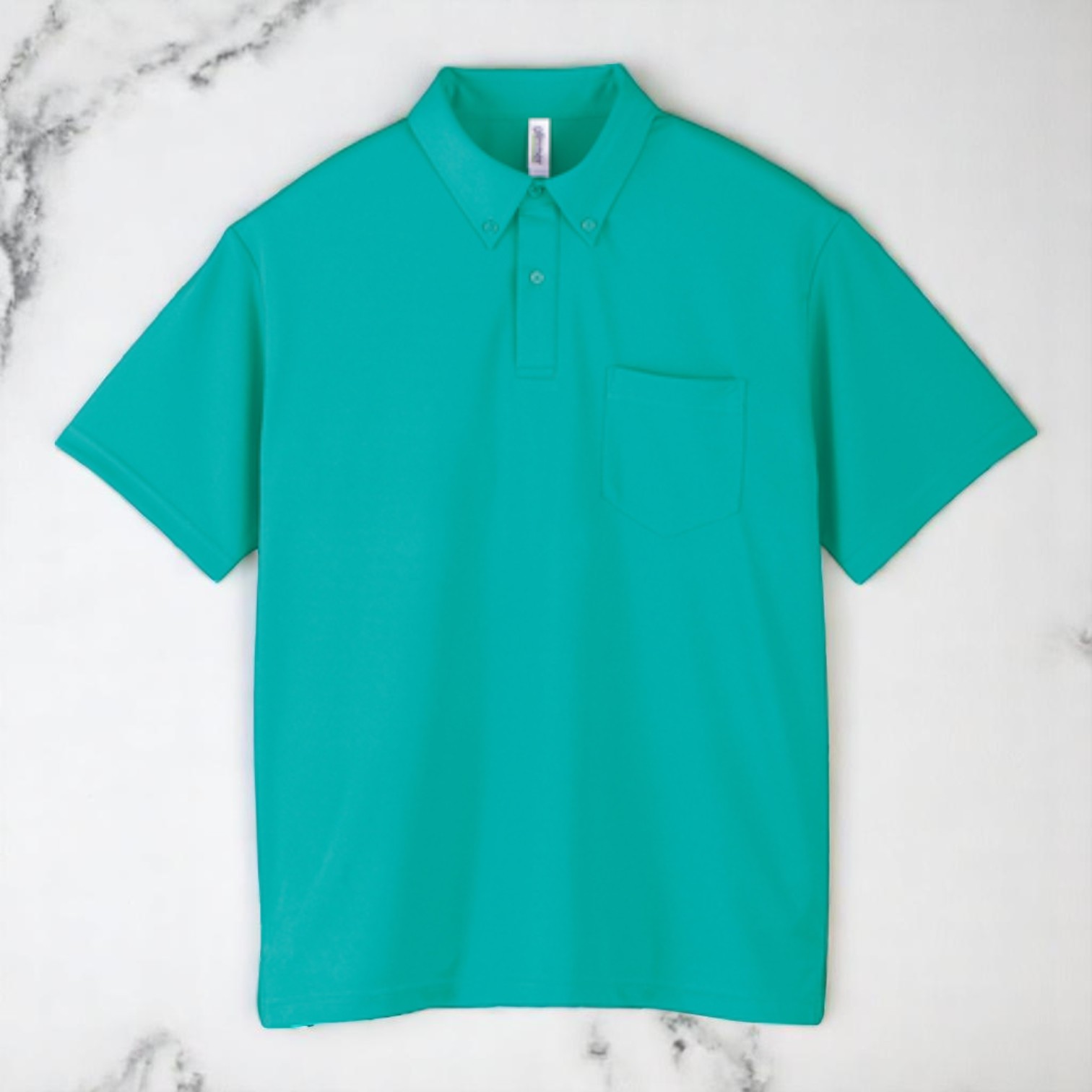 4.4オンスドライボタンダウンポロシャツ（ポケット付）