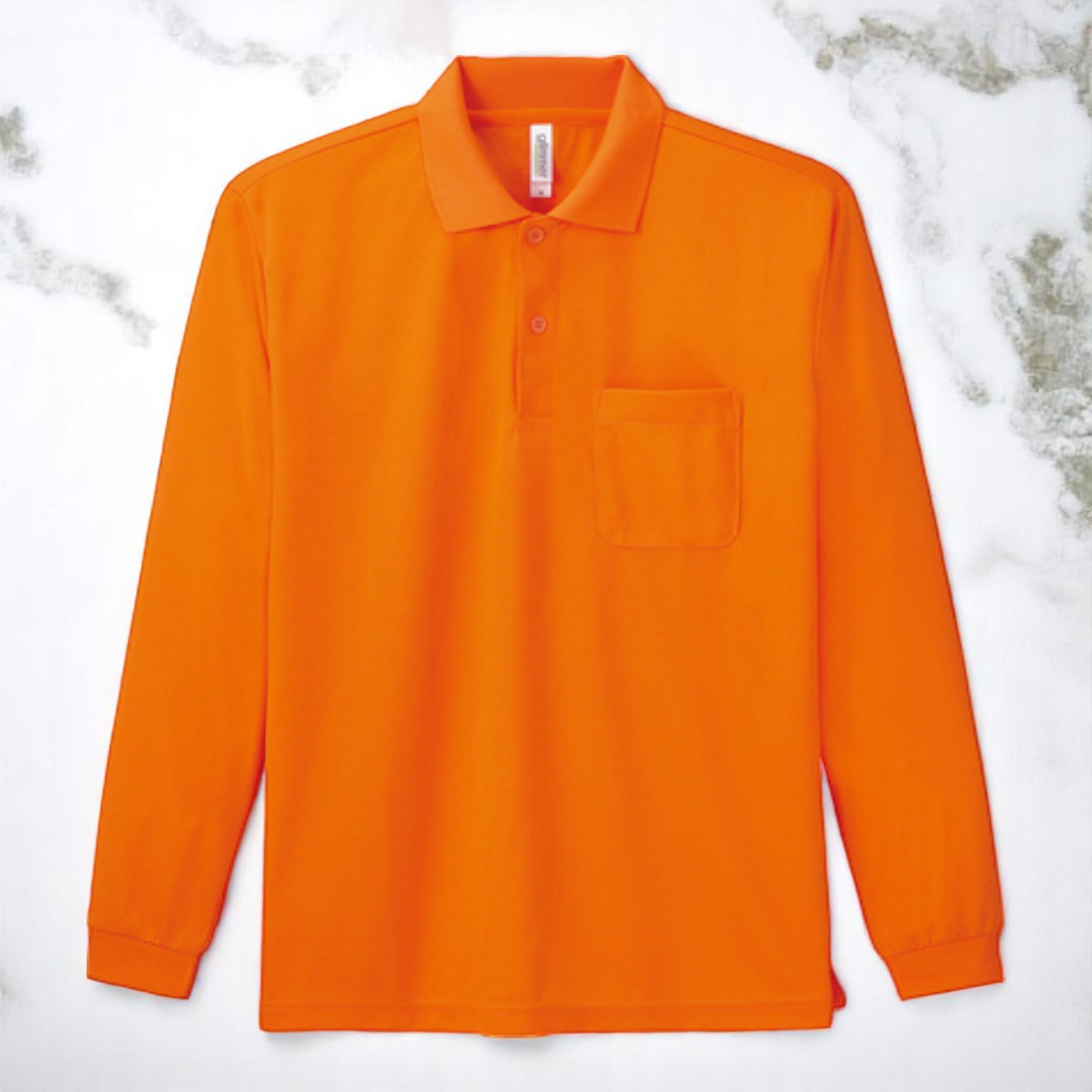 4.4オンスドライ長袖ポロシャツ（ポケット付）