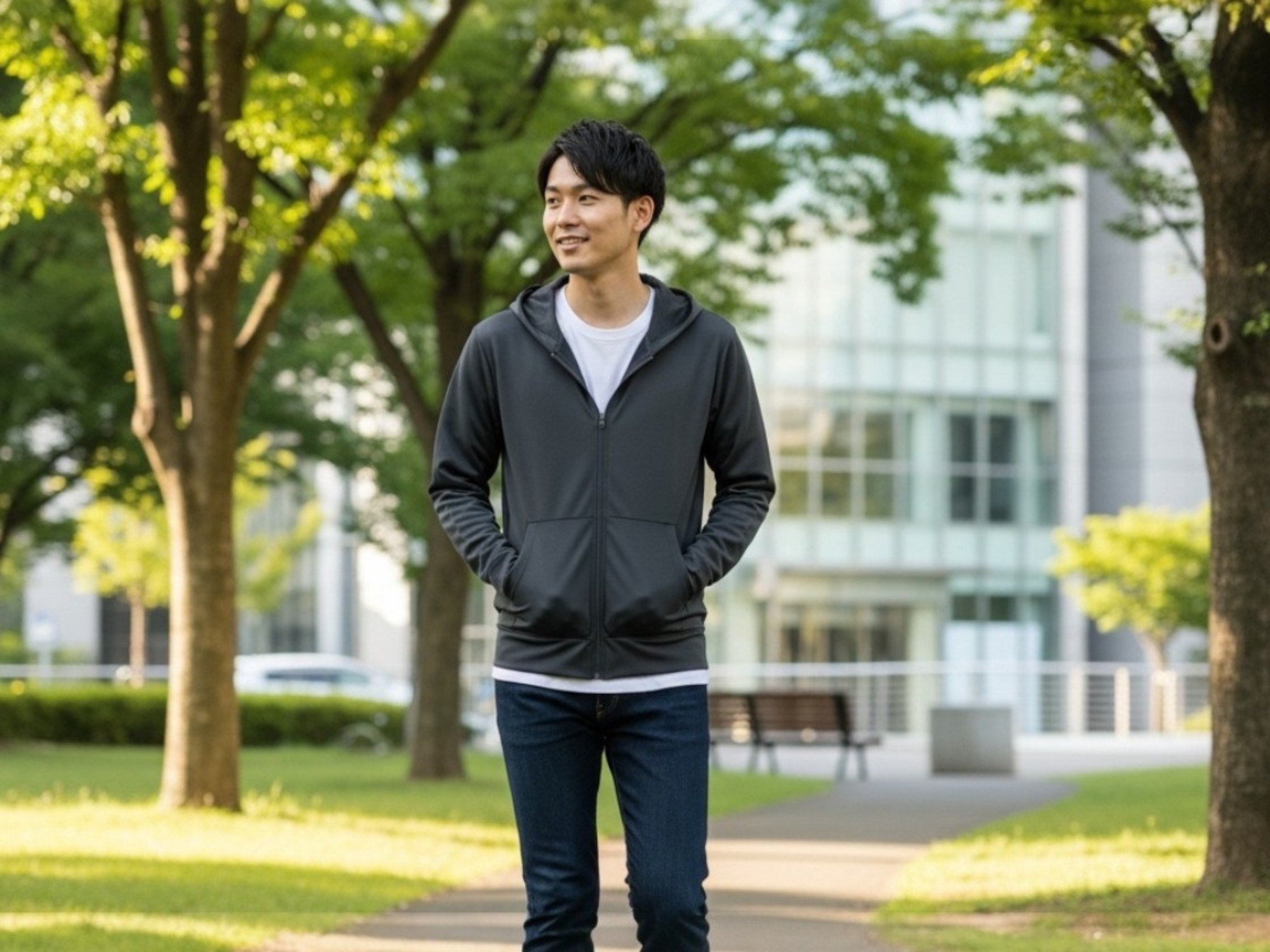 4オンスドライジップパーカー（着用例）