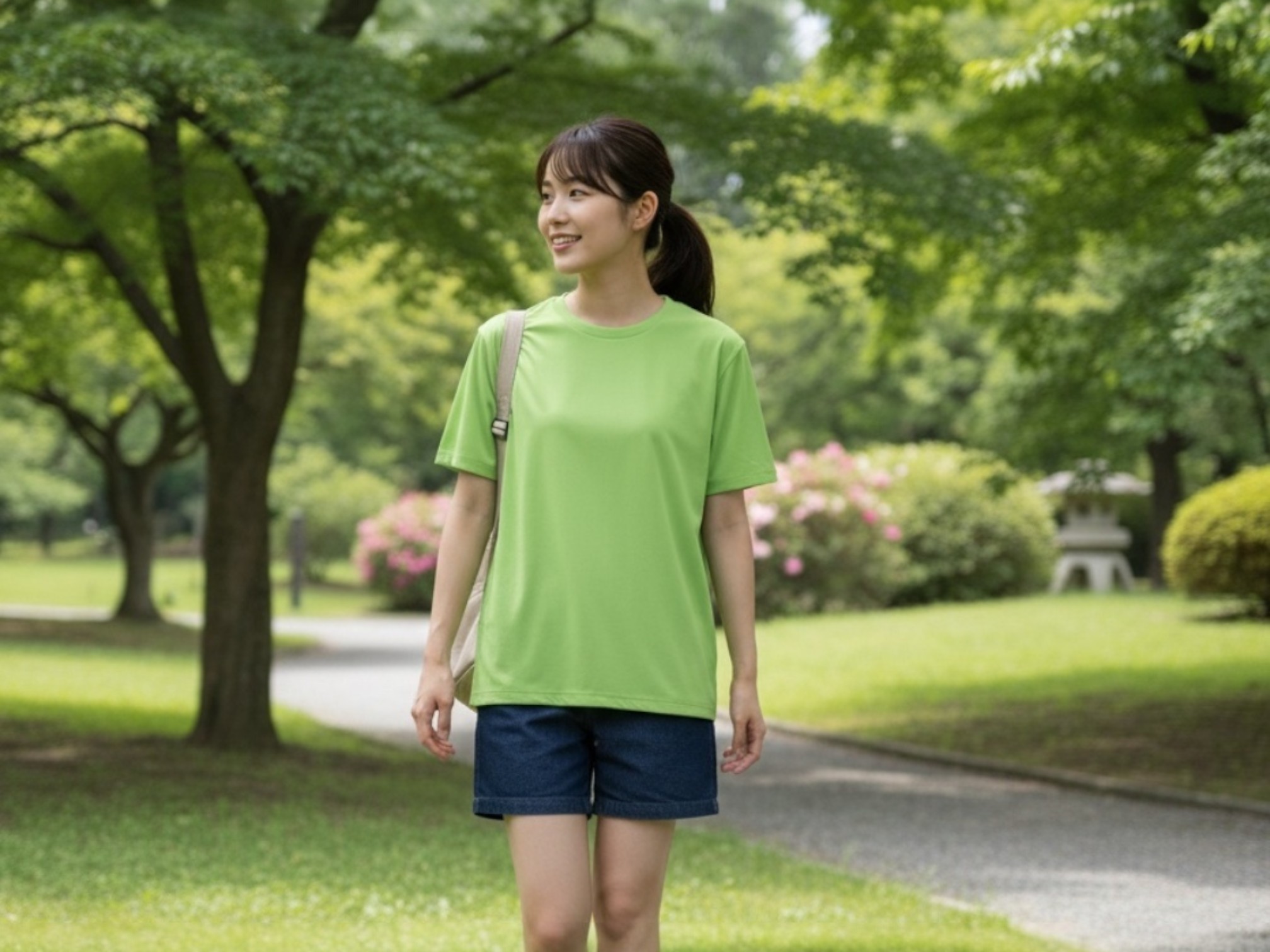 3.5オンスインターロックドライTシャツ（着用例）