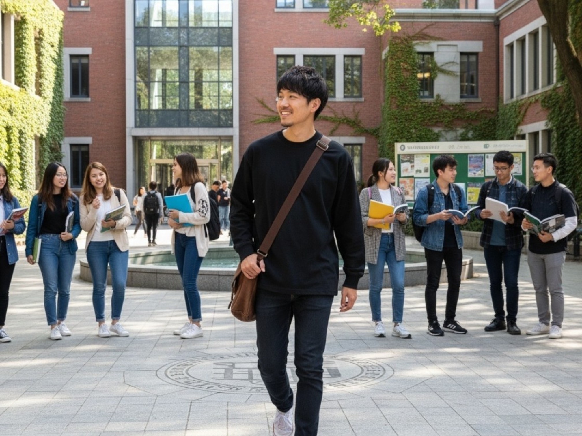 7.1オンス オープンエンド ラギッド ロングスリーブTシャツ（2.1インチリブ）（着用例）