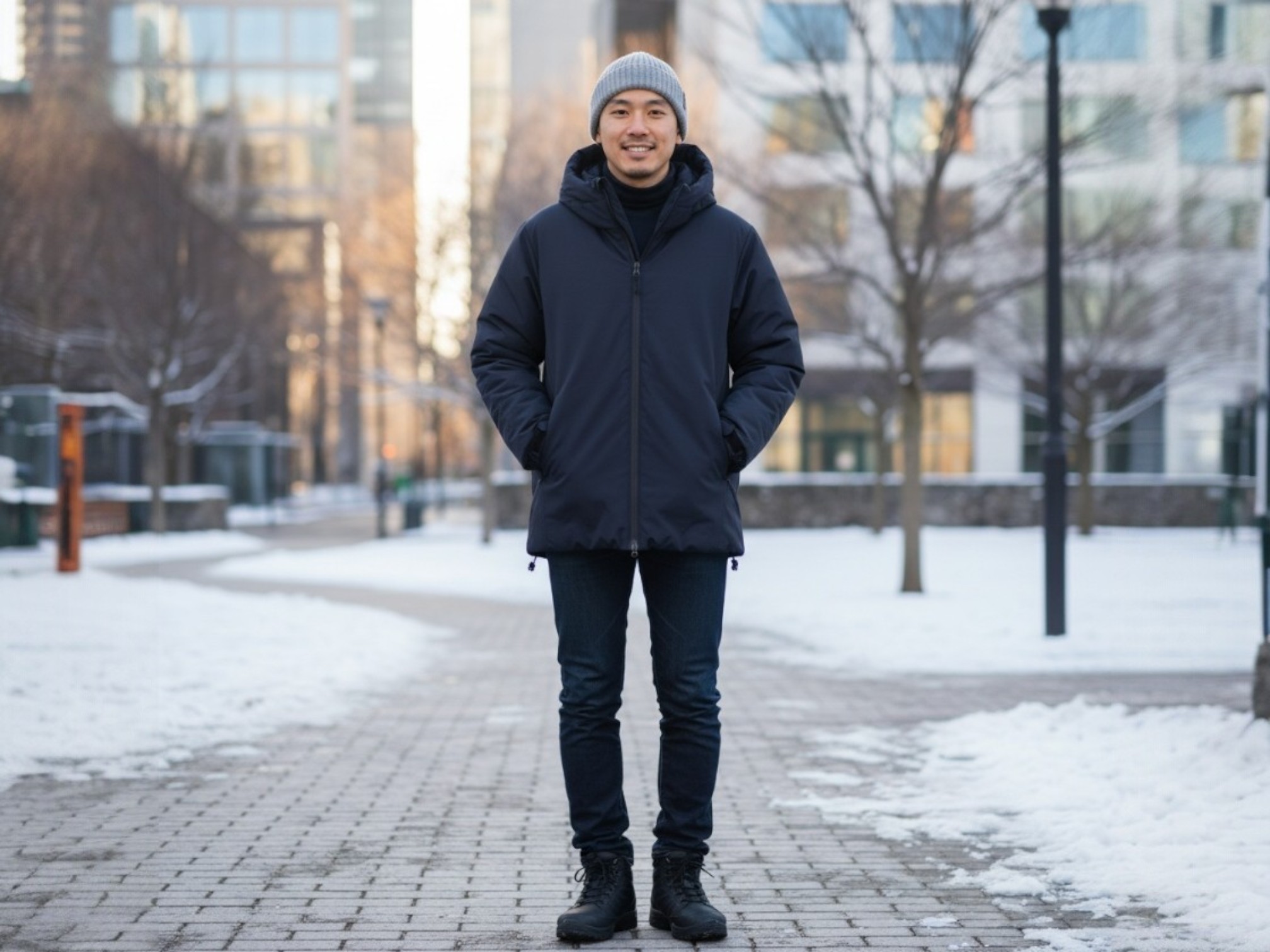 インサレーテッド フルジップ パーカ（中綿入）（裏地付）（着用例）