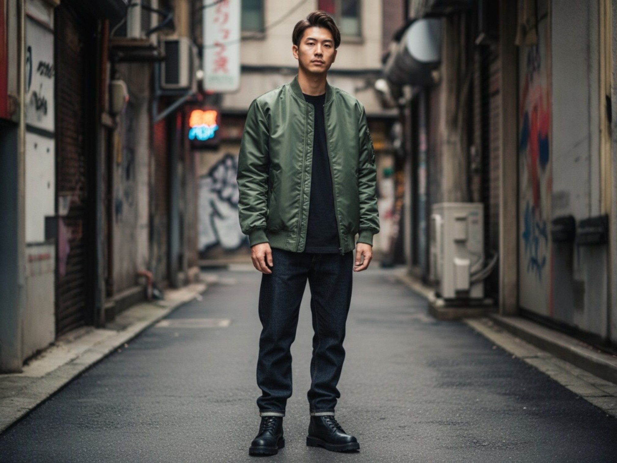 タイプ MA-1 ジャケット（中綿入）（着用例）