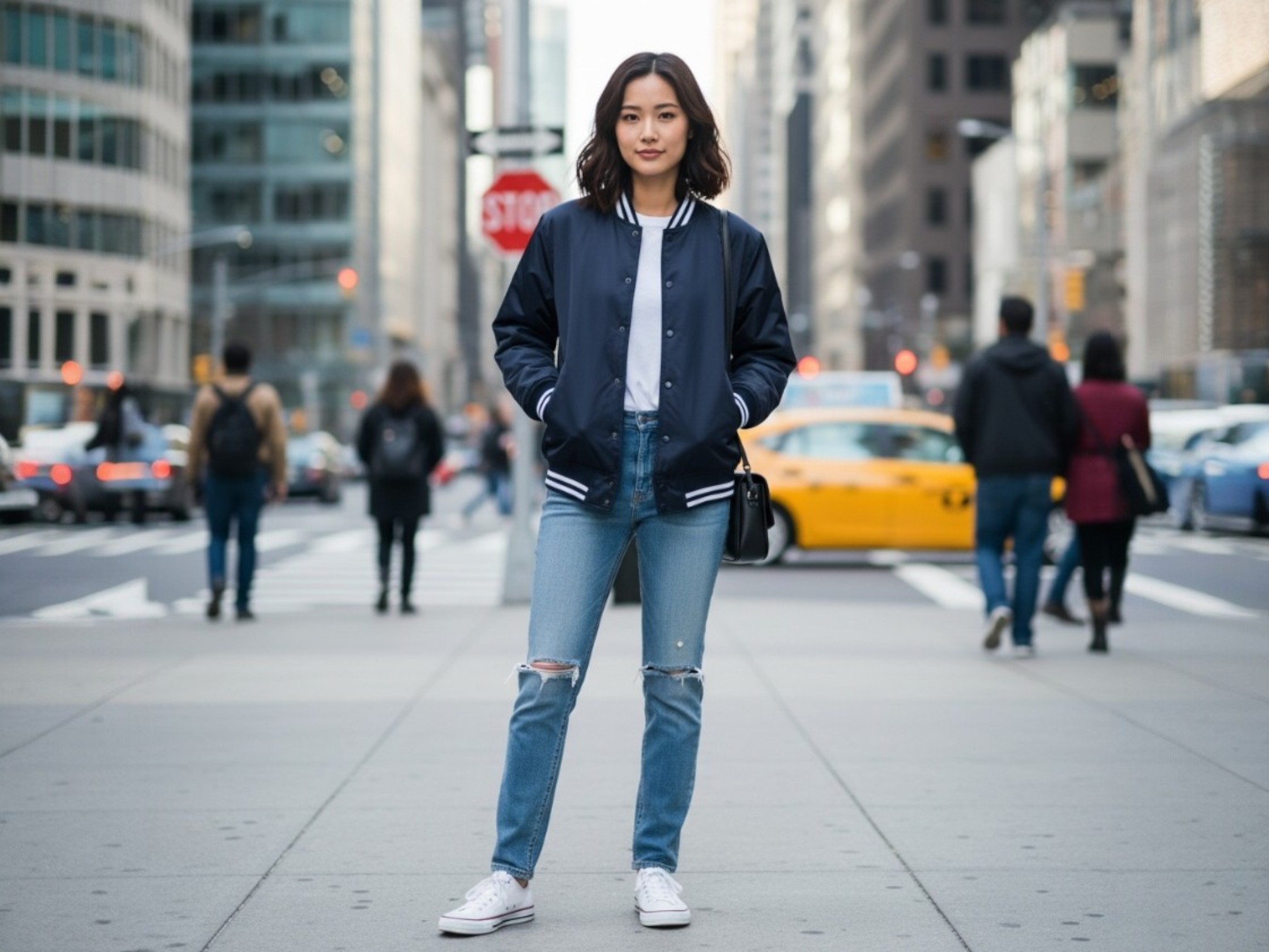 スタジアム ジャケット（中綿入）（着用例）