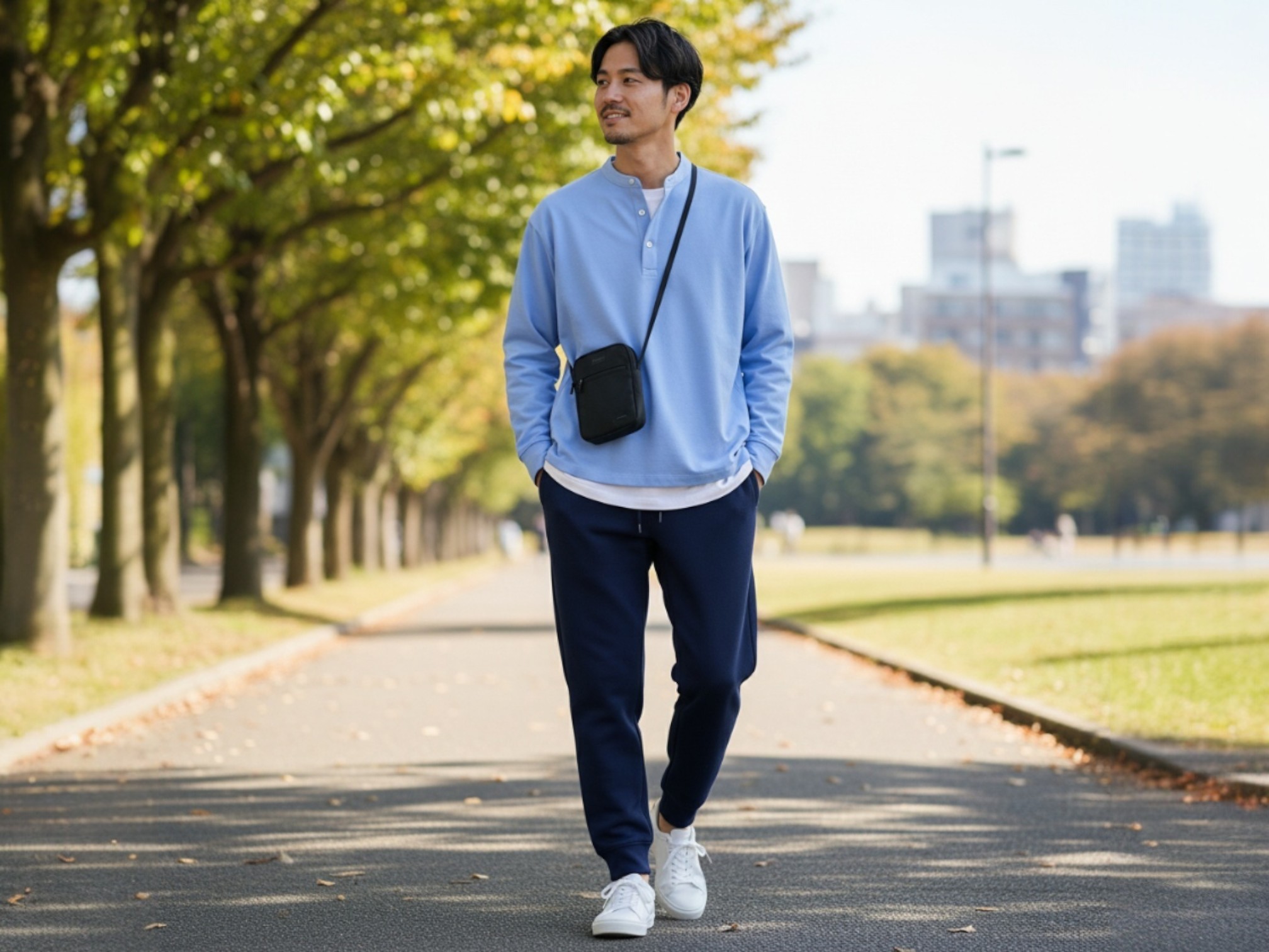 9.4オンス T/Rダンボールニットパンツ（着用例）