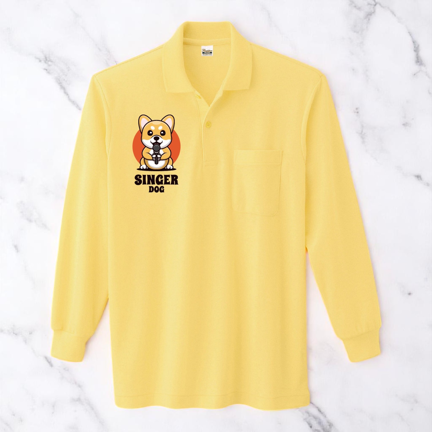 5.8オンスT/C長袖ポロシャツ