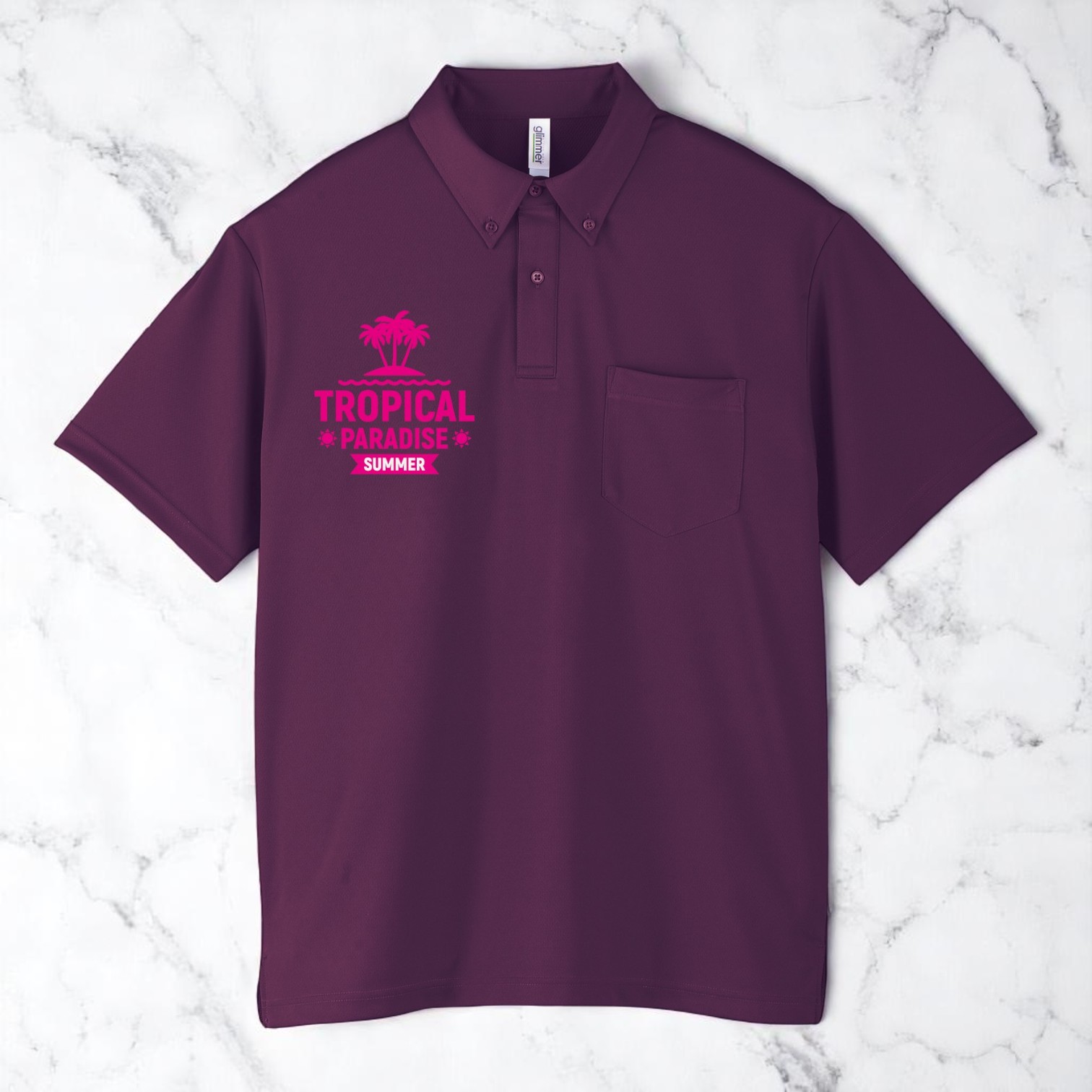 4.4オンスドライボタンダウンポロシャツ