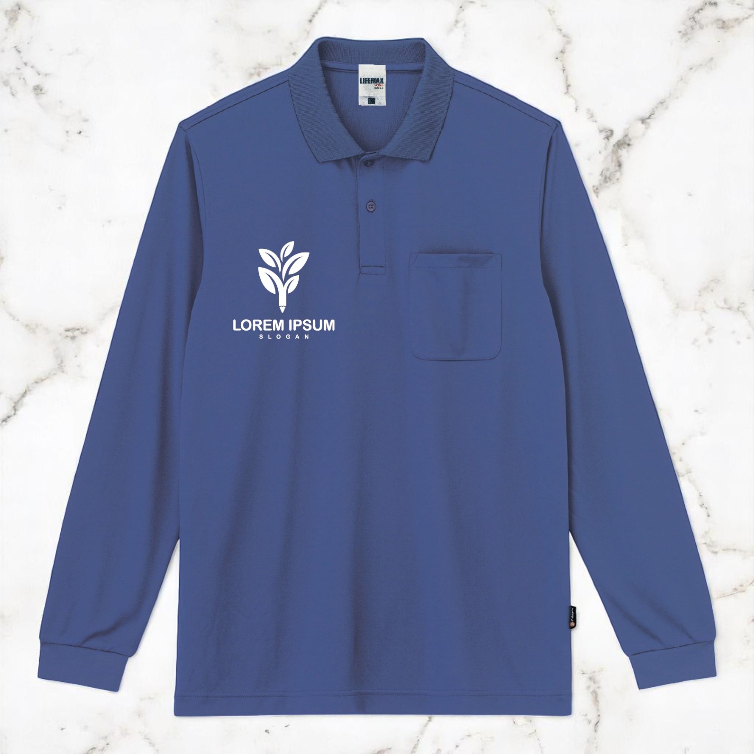 4.4オンスドライ長袖ポロシャツ