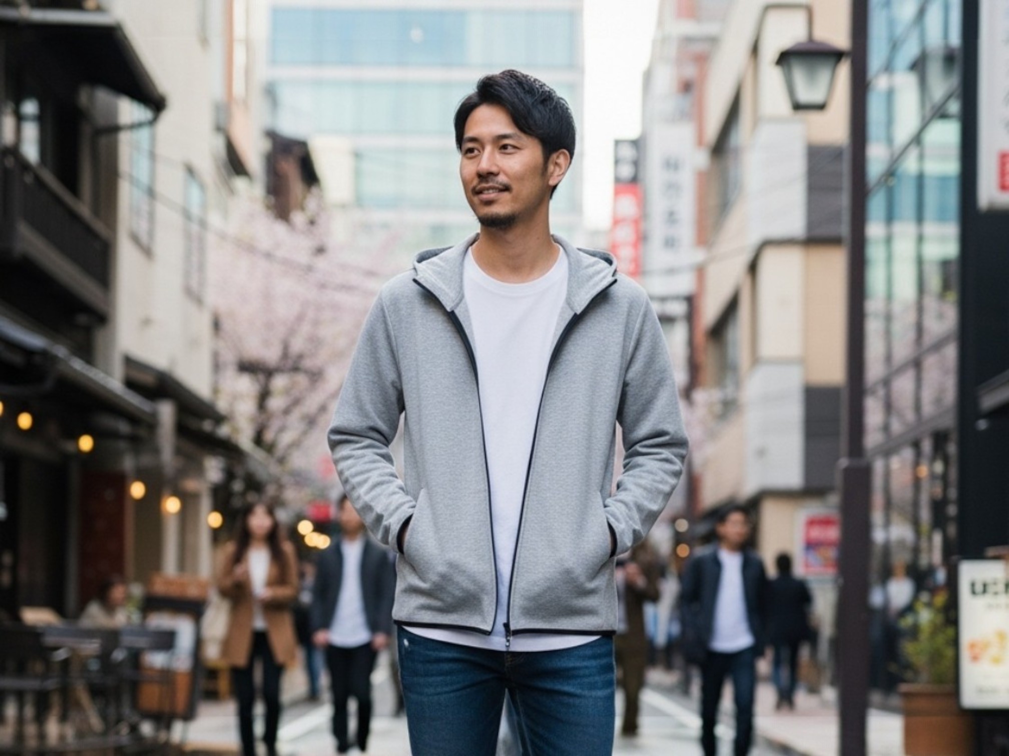 7.7オンスドライスウェットジップパーカー（着用例）