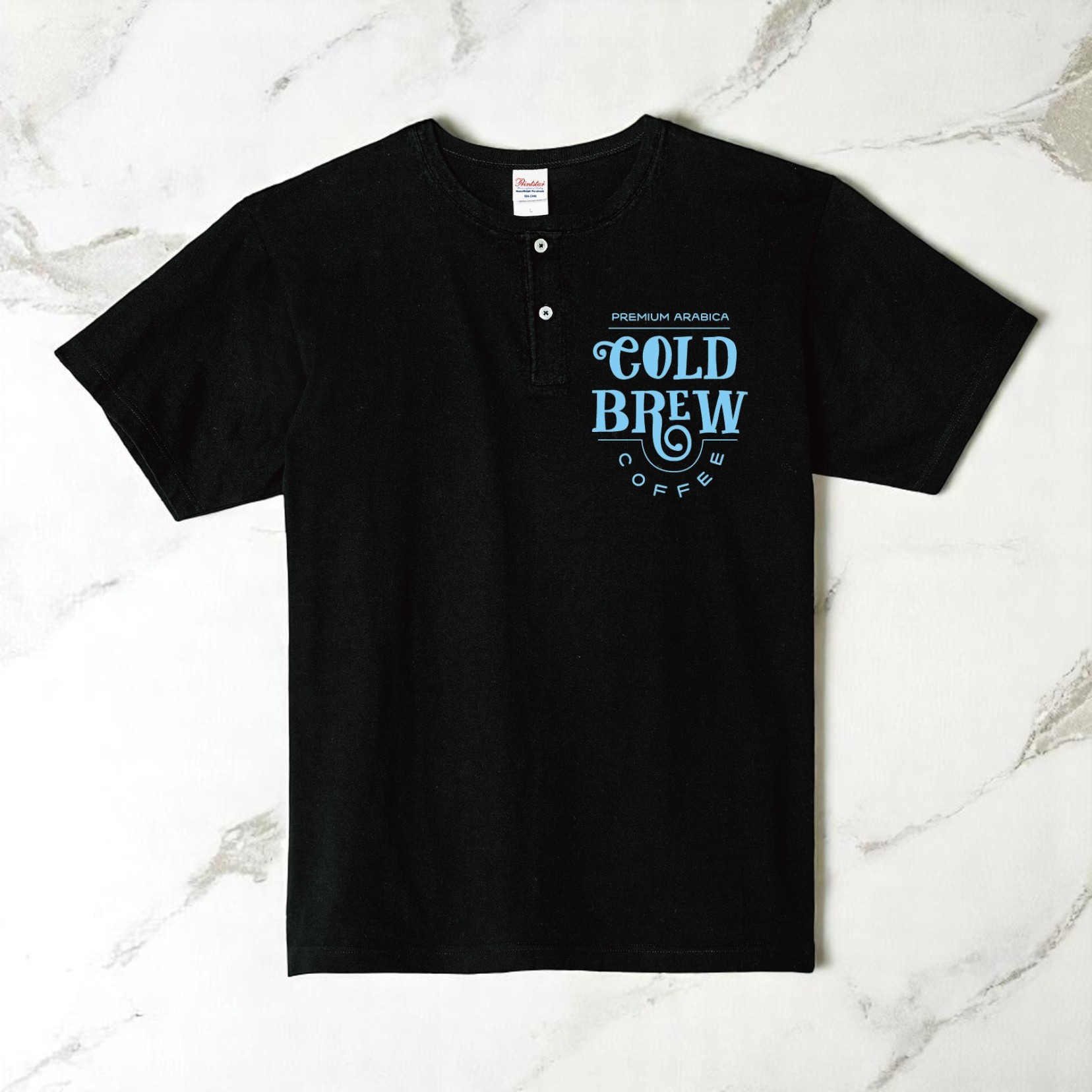 5.6オンスヘビーウェイトヘンリーネックTシャツ