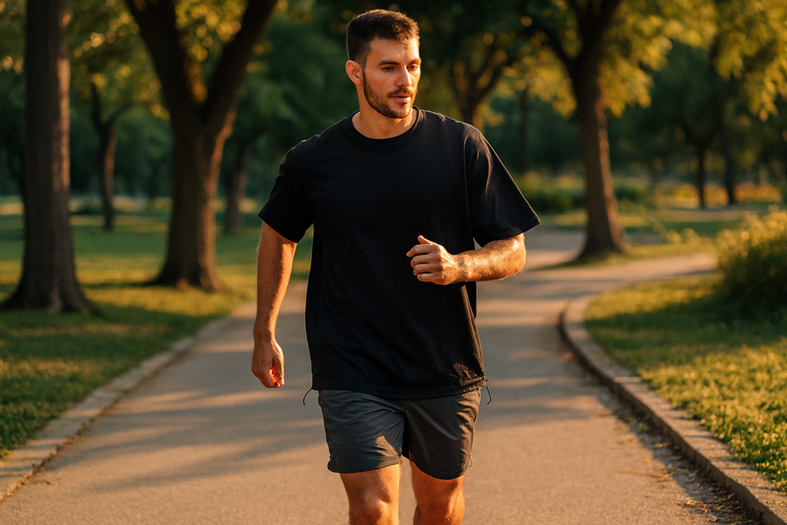 6.5オンス ファインジャージー リラックスフィット Tシャツ（裾ドローコード）（着用例）