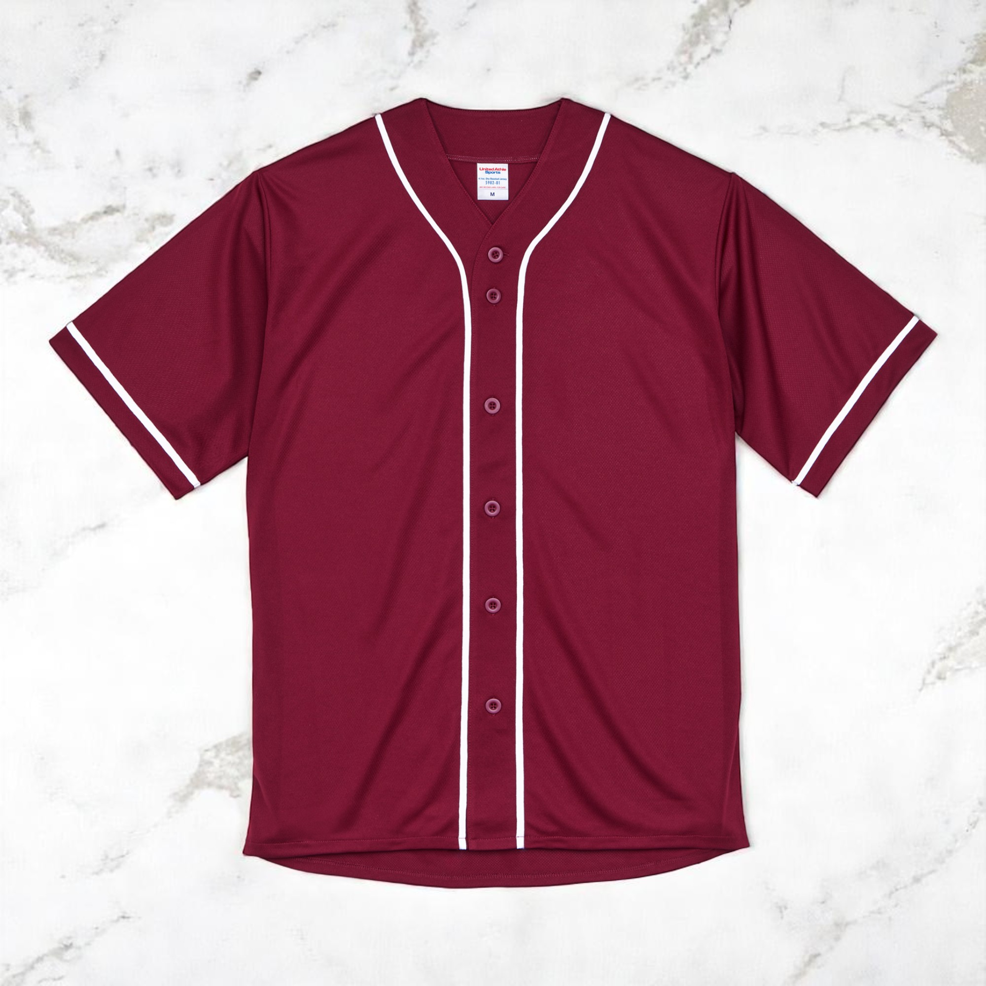 バーガンディ/ホワイト